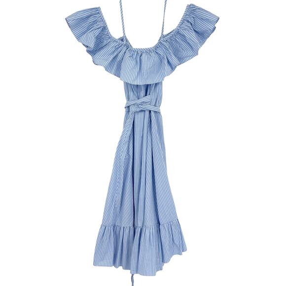 Jill Stuart Blue Striped Midi Dress - Picture 9 of 9